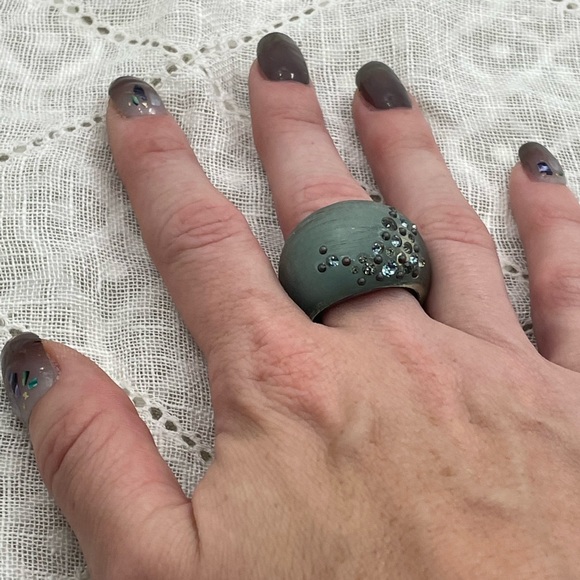 Blue Glass gemstone ring - Picture 2 of 6